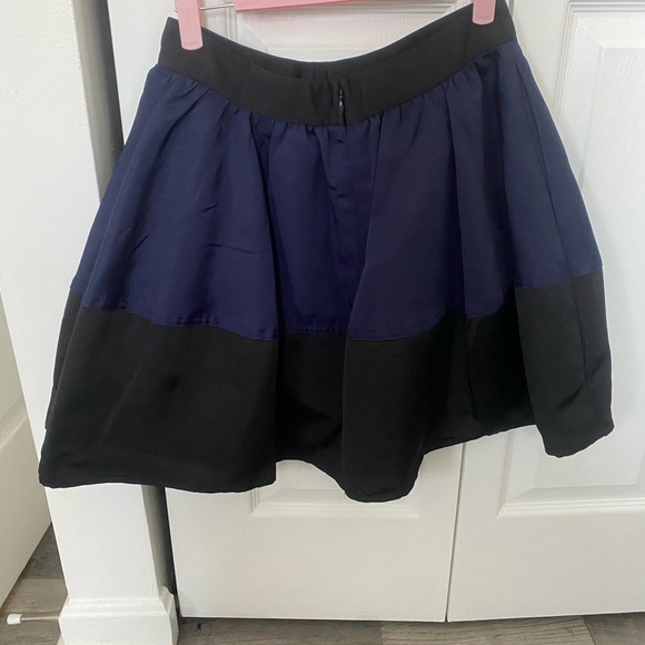Express Black and Navy A-Line Skirt - Picture 2 of 4